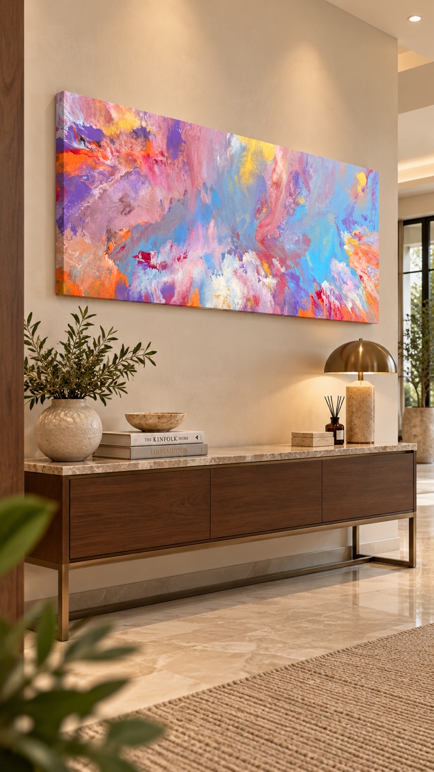 Dreamspace displayed above a contemporary console