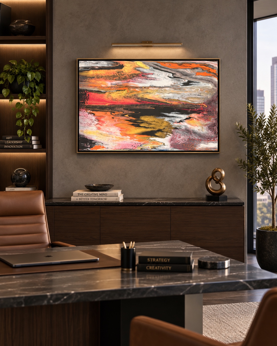 Ember Horizon displayed in a modern executive office