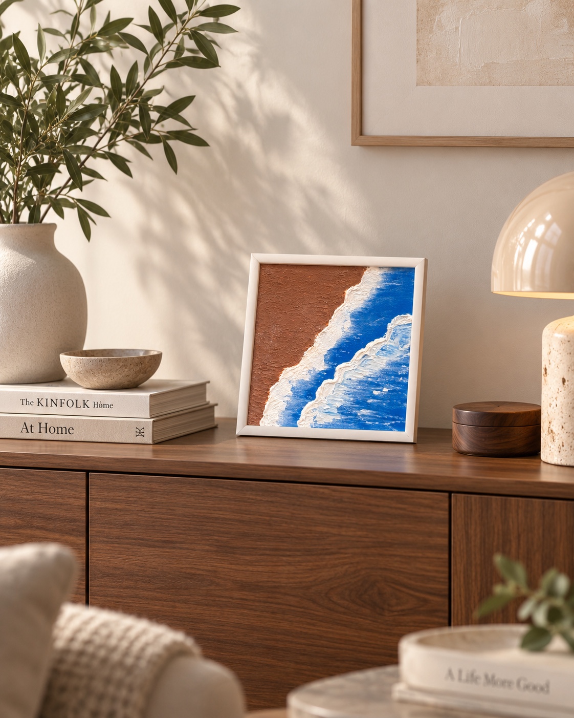 Tidal Edge displayed on a wooden sideboard